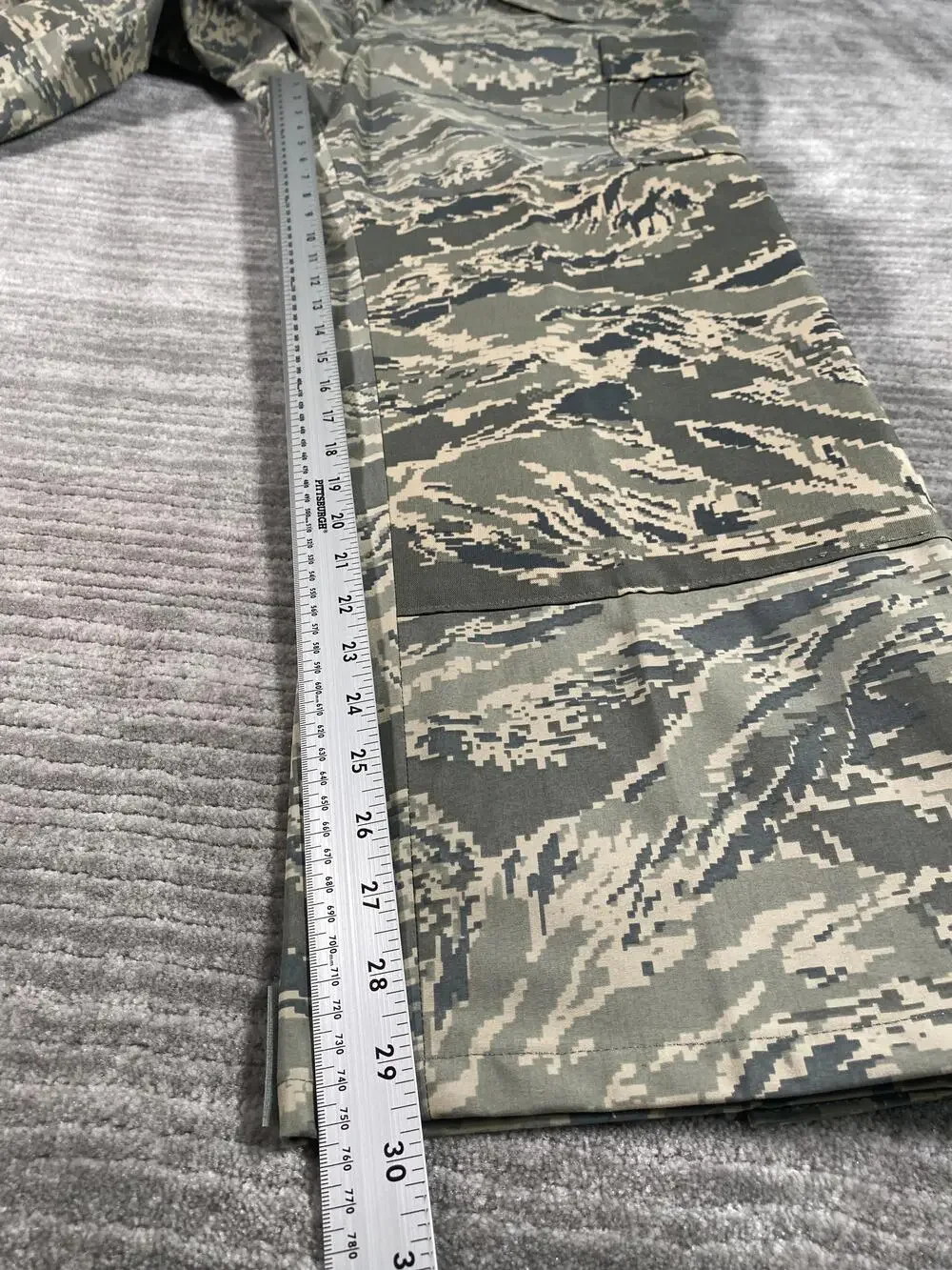Propper APECS Pants Mens 34x30 Green ABU Camo Cargo Ankle Zip Nylon Military